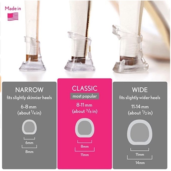 High Heel Protectors by Solemates Clear Narrow Transparent Model NWT - Picture 4 of 9